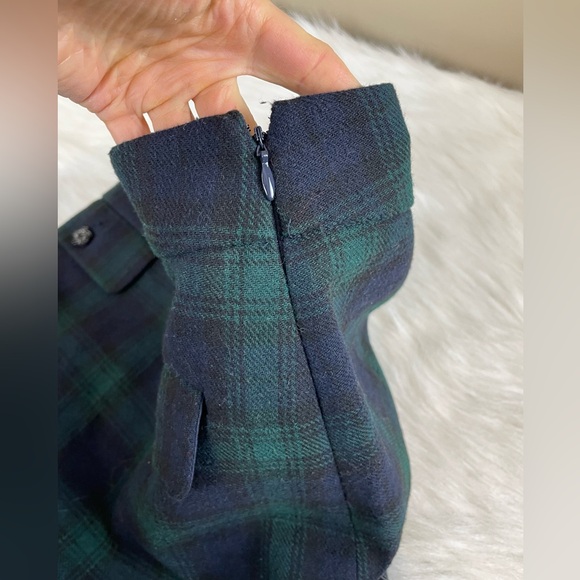 Loft black watch Plaid Green and Black Women's Skirt 8 - Picture 10 of 13
